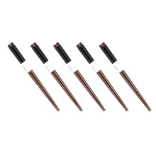 5 Paar Japanische Natuerliche Holz Essstaebchen Wert Pack Kochen Geschirr Theaceae Schwarz