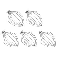 5X Wire Whip for Stand Mixer 5QT Lift and 6QT, Whisk Attachment, Stainless Steel Egg Cream Stirrer