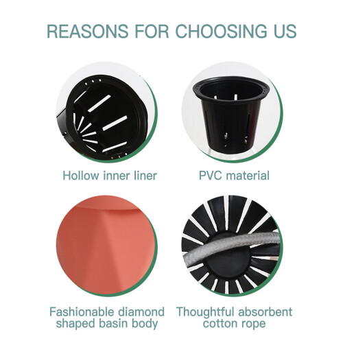 (Red) Hydroponic Self-Absorbent Vase for Healthy Plants 2