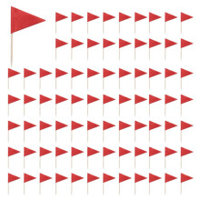 200 Stuks Effen Tandenstokervlaggen Kleine Effen Kleur Stok Cupcake Toppers Vlaggen DIY Decoratie