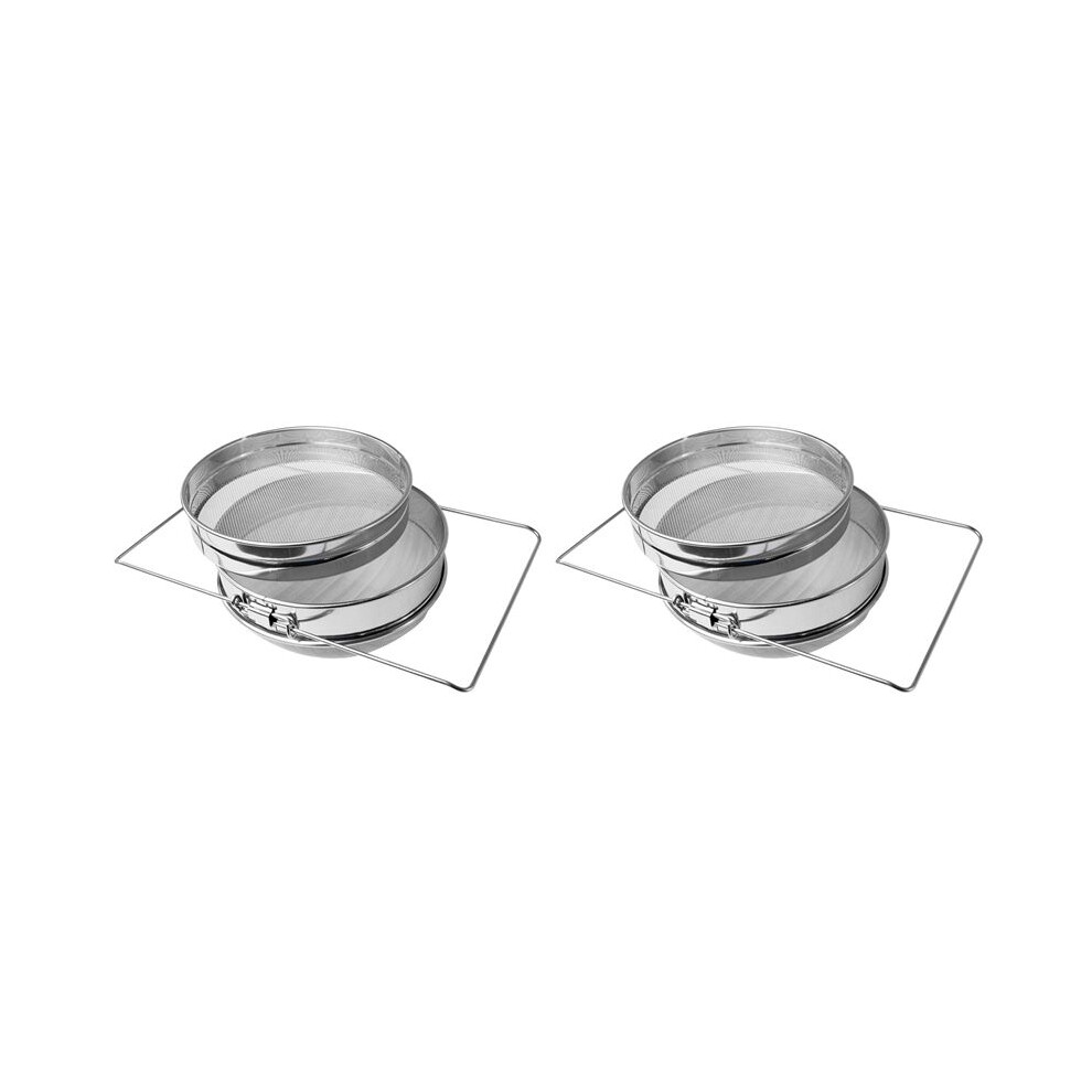 2X Stainless Steel Honey Strainer Double Sieve Honey Fragment Strainer Honey Extraction Equipment For 5 Gallon Bucket 4713940303792