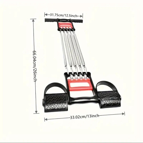 1pc Multifunctional Spring Pedal Puller - Adjustable Fitness Tensioner(Black) 2