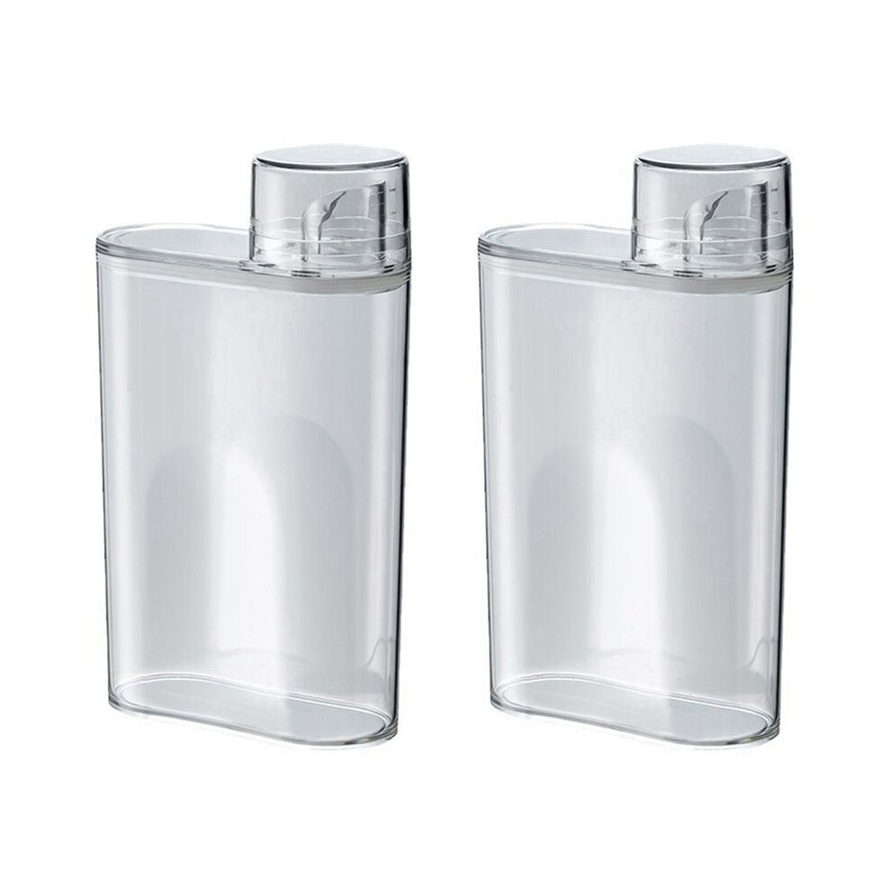 2X Transparent Laundry Detergent Dispenser Bottle Sealed Tank For Detergent Powder Bleach Laundry Room 6031452632444