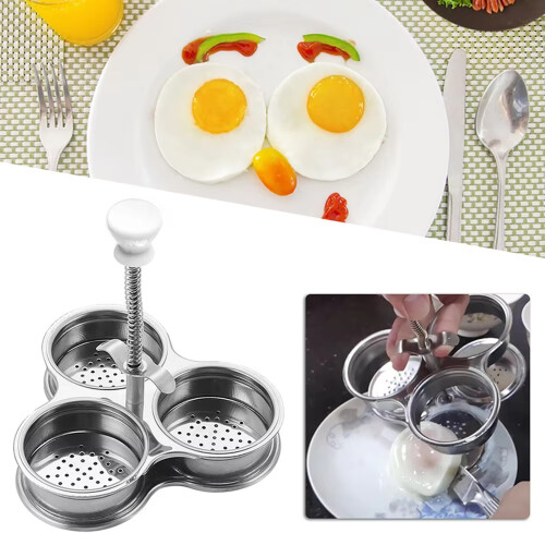 Stainless Steel Egg Cooker for Boiling, Steaming, Poaching 2