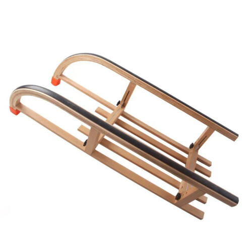 Foldable Wooden Snow Sled - Portable & Modern Design 2