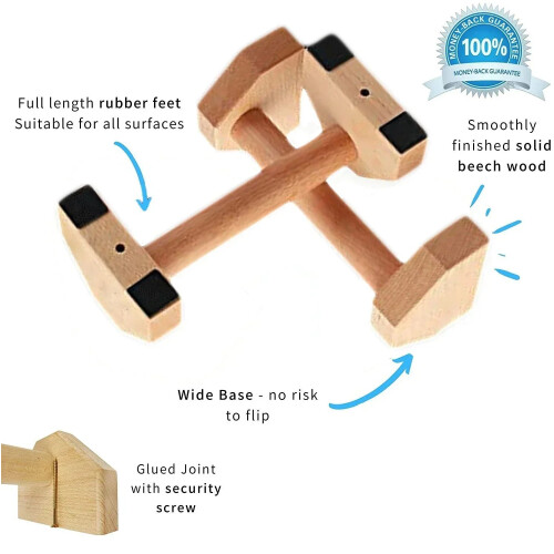 Push-up Stand Wood Pushup Bars Exercise 1