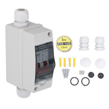 Interrupteur de déconnexion CC pour protection contre les surtensions, disjoncteur miniature avec couvercle transparent pour systèmes de panneaux