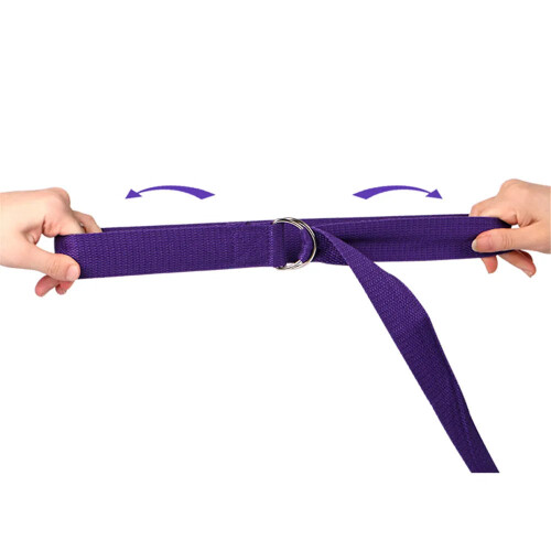 Yoga Strap with D-Ring Buckle Adjustable Cotton 2