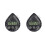 2X Silent Non-Ticking Battery Operated Shower Timer, Waterproof Digital Timer, Small Size Cute Timer Black 2
