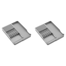 2X Porte-Couteau, dans le Tiroir, Porte-Bloc de Couteaux avec Plateau Ă Couverts Extensible, Organisateur de Tiroir de Cuisine, Peut Contenir 11