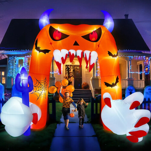 Halloween Inflatable Arch with LED Lights 2