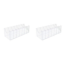 2X Organisateur de Ceinture, Support de Rangement de Ceinture en Acrylique pour le Placard, Vitrine à 7 Compartiments pour Cravate et Nœud Papillon