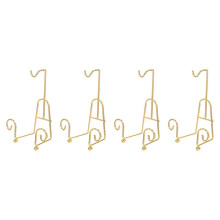 4X Tea Cup Holder Gold Mug Holder Tea Set Display Stand Gold Metal Cup Saucer Display Stand