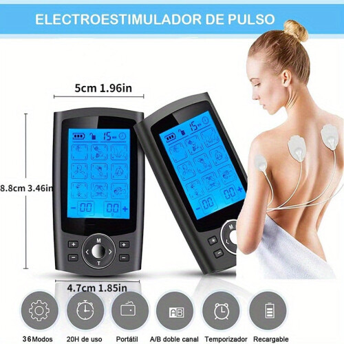 Digital TENS Muscle Stimulator – 36 Modes EMS Acupuncture(Black) 2