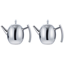 2X 2L Stainless Steel Teapot with Tea Strainer Teapot with Tea Infuser Teaware Sets Tea Kettle Infuser Teapot