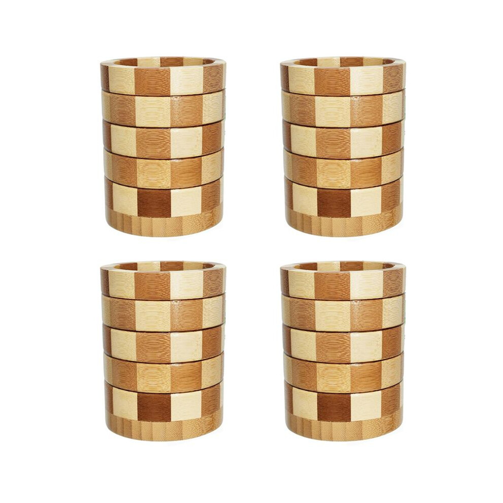 Semoic 4X Bamboo Silverware Holder, Silverware Organizer, Utensil Holder For Kitchen Countertop