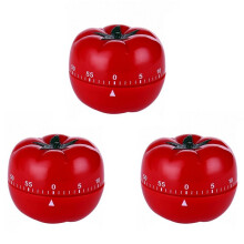 3X 1-60min 360 Degree Fashion Cute Indoor Kitchen Practical Tomato Mechanical Countdown Timer