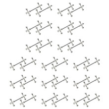 30 Pcs Zinc Alloy Chopsticks Rest Spoons Stand Forks Knives Holder Rack Stand Metal Table Decoration