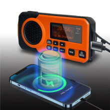 Hand Crank DAB+FM Emergency Radio with Rechargeable 5000 MAh Solar Radio with Alarm Crank Blackout Emergency