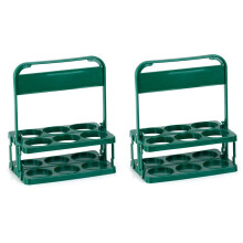 2X Faltbarer Flaschenträger mit 6 LöChern, Tragbare Grillglashalter für Grillpartys