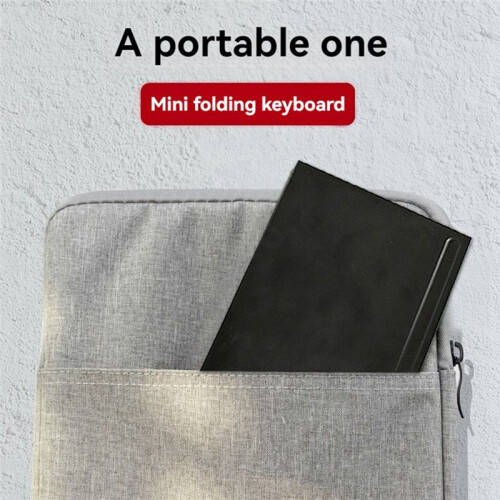 Wireless Foldable  Keyboard  Portable Double Folding Keyboard Suitable for Laptops and Mobile Phones Black 1