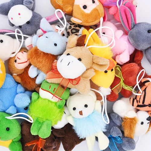 Colorful Plastic Easter Eggs with Mini Plush Toys 1