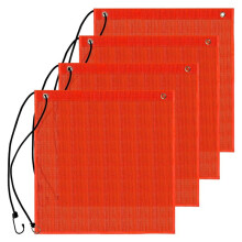 Bandiera di Sicurezza per Camion, Bandiera di Avvertimento In Rete Rivestita In Vinile, 18x18 Pollici, con Occhielli Rinforzati per Rimorchio Jetski,