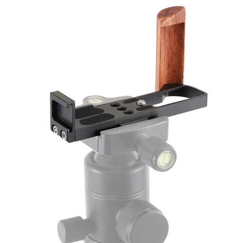 JLwin Quick Release L Plate Camera Wooden Handle Grip for  G7XII/G7XIII Camera Tripod Accessories Black 1