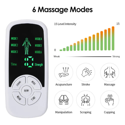 Electric Muscle Stimulator Body Massager (6 Modes) 2