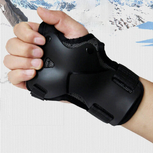 Snowboard & Ski Wrist Guard Impact-Resistant Protective Gear Black 2