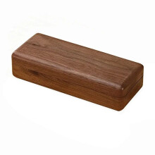 Massief Houten Brillenkoker Retro Notenhouten Brillendoos Draagbare Opbergdoos voor Heren en Dames met Bijziendheid en Zakelijke Brillen