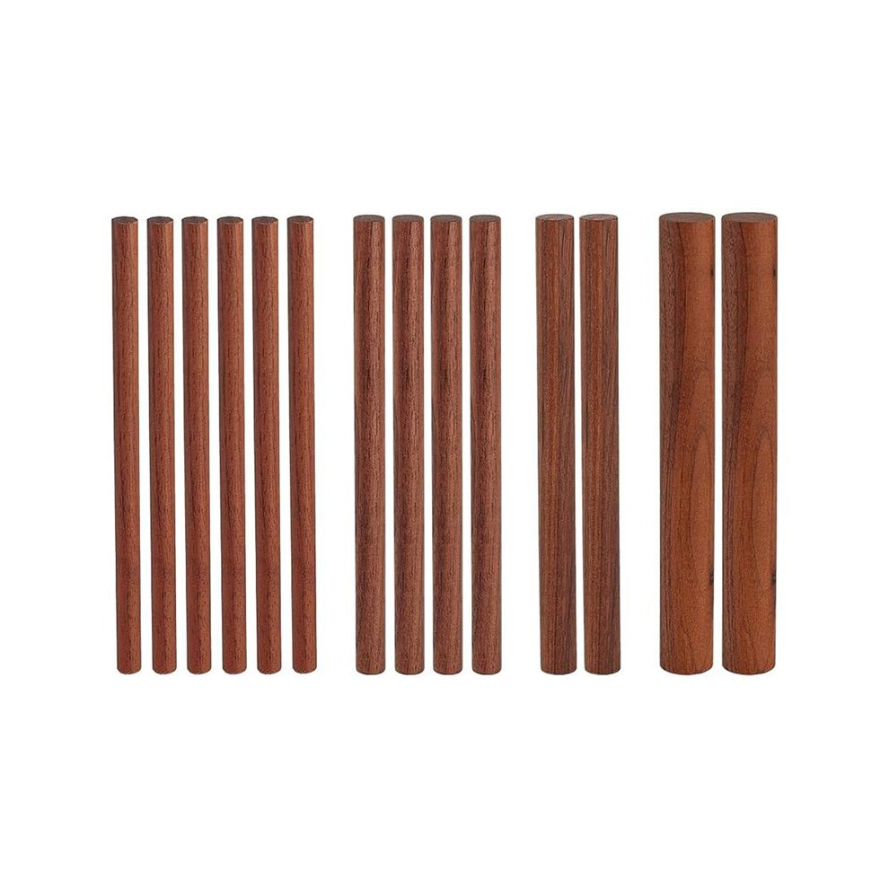 14 Pcs 4 Size Walnut Dowel Rods 6 Inch Length Dowel Rods Wood Sticks Unfinished Round Sticks Waxed Wooden Sticks 6133495397646