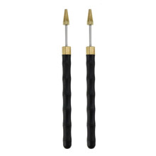 2 Peças de Ferramenta para Tingimento de Bordas de Couro, Cabo de Madeira de Ébano, Rolamento Duplo Configurado para Rolo de Tingimento de Bordas de