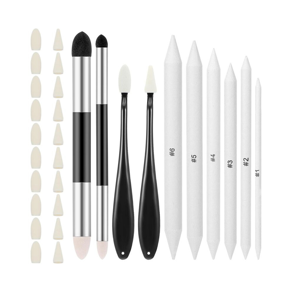 9 Pcs Blending Stumps For Drawing, Blendings Sticks Drawing Art Blenders For Student Artist Charcoal Sketch 4711482240087