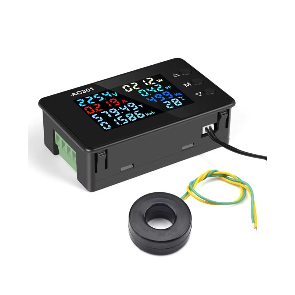 Photos - Other Hand Tools Jojomino AC301 Digital Voltmeter Ammeter Voltage Frequency Electricity Meter Panel Temperature Power Tester AC50-300V 100A-Closed 
