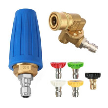 HighPressure Wash Clean Accessories Sector Sprays Nozzle Turbo Rotary Sprays Nozzle Pivoting Coupler 1/4In Quick Connect
