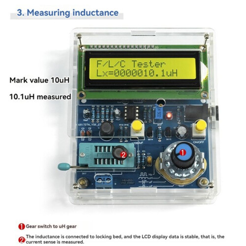 Capacitance Inductance Frequency Measurement Display DIY Electronic Kit PCB DIY Soldering Project Practice Solder 1