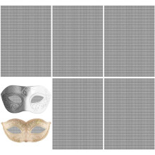 5 Vellen 0,5 mm Zwart Plastic Gaas met Ogen voor Fursuits, voor Het Maken van Fursuits, Furry Cosplay-Handwerk, 11,8 X 7,87 Inch
