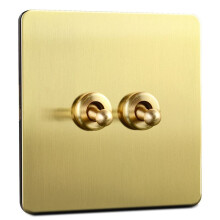 Gouden Wipschakelaar, Messing Hendelschakelaar, Huishoudelijke Accessoires, Stopcontacten en Schakelaars, 220V Drukknop, Type 86