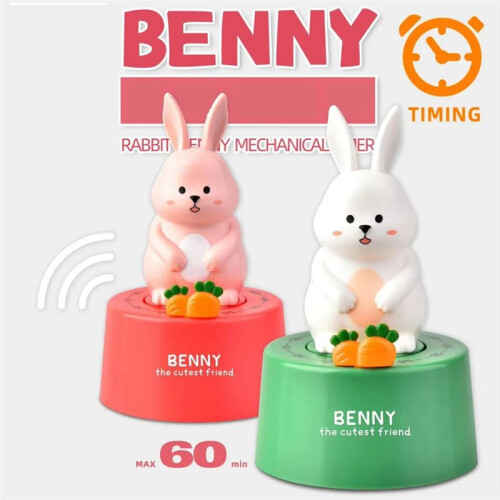 Kitchen Countdown Cartoon Animal Shape Mechanical  Tool Student Study Exam Timing Tool Red 1
