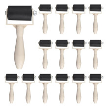 15 Pcs Rubber Brayer Roller Bulk, Small Printmaking Brayer Rollers Versatile Plastic Relief Printing Roller