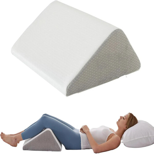 Memory Foam Wedge Pillow Body Positioner for Bedridden Support Grey 2
