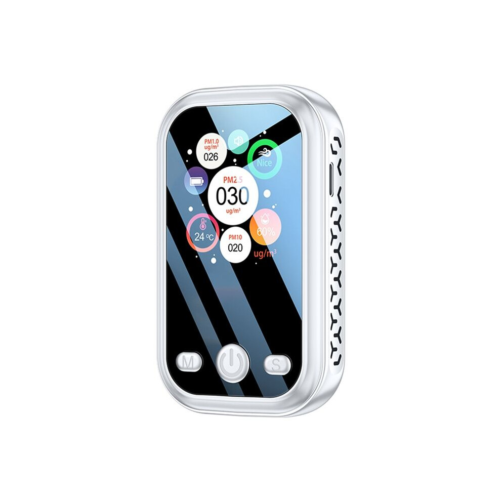 Multifunctional Pm2.5 Pm10 Pm1.0 Air Quality Monitor Lcd Display Digital Temperature And Humidity Air Quality Detector A 4711628396142