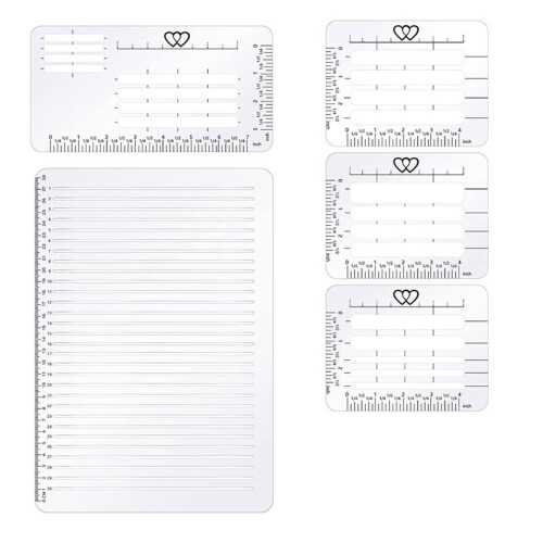 5 Pack Straight  Stencil for Journaling and Envelope Addressing Guide Stencil Templates Set Spacing  Ruler Guide