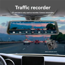 Rearview Mirror Recorder 9.36 Inch Carplay Driving Recorder Streaming Media HD Large Screen
