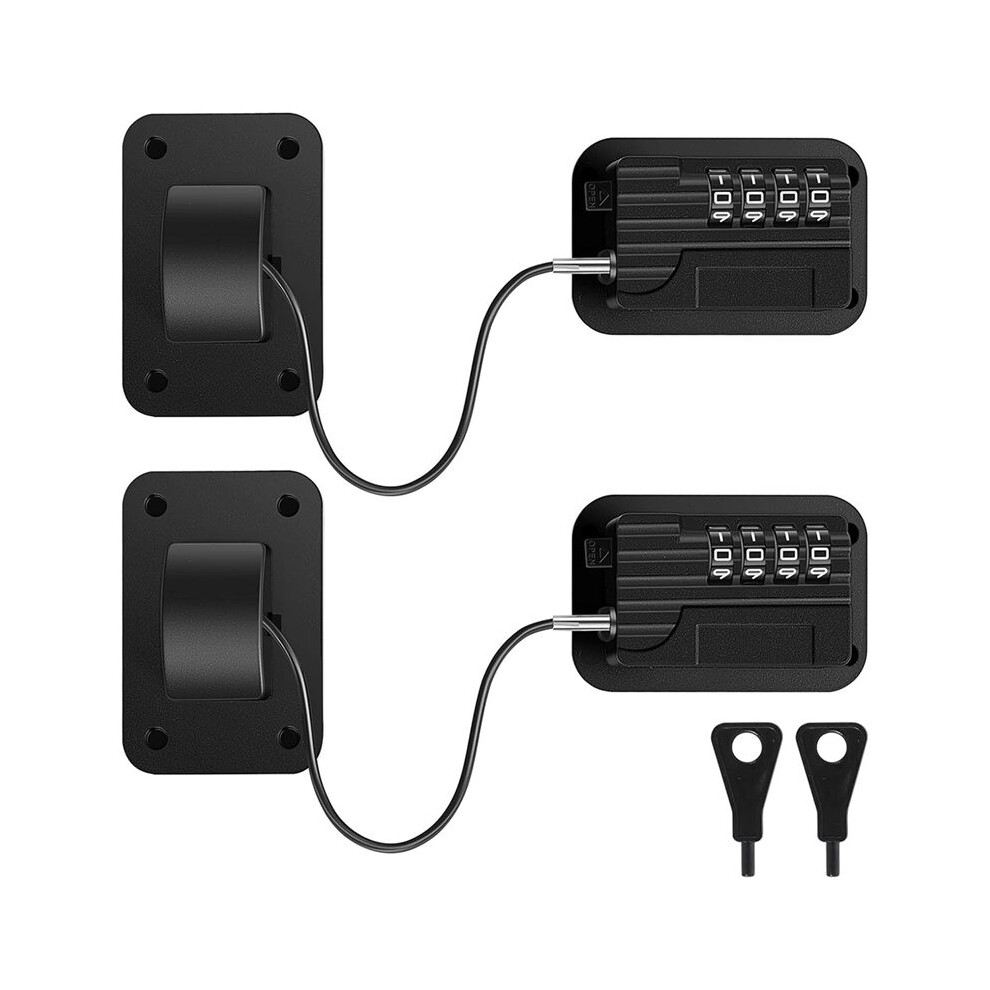 2 Pack Refrigerator Fridge Lock with Password Unlocking, Self Adhesive Childproof Cabinet Locks, Safety Fridge Freezer