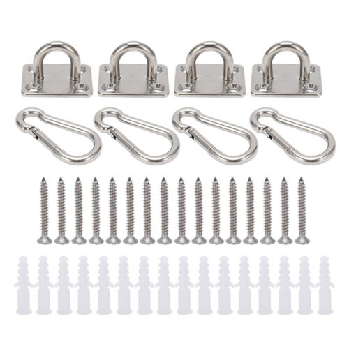 Stainless Square Heavy Duty Ceiling Hook Wall Mounted Hook for Yoga Swings Hammocks Bracket Hardware Tool 1
