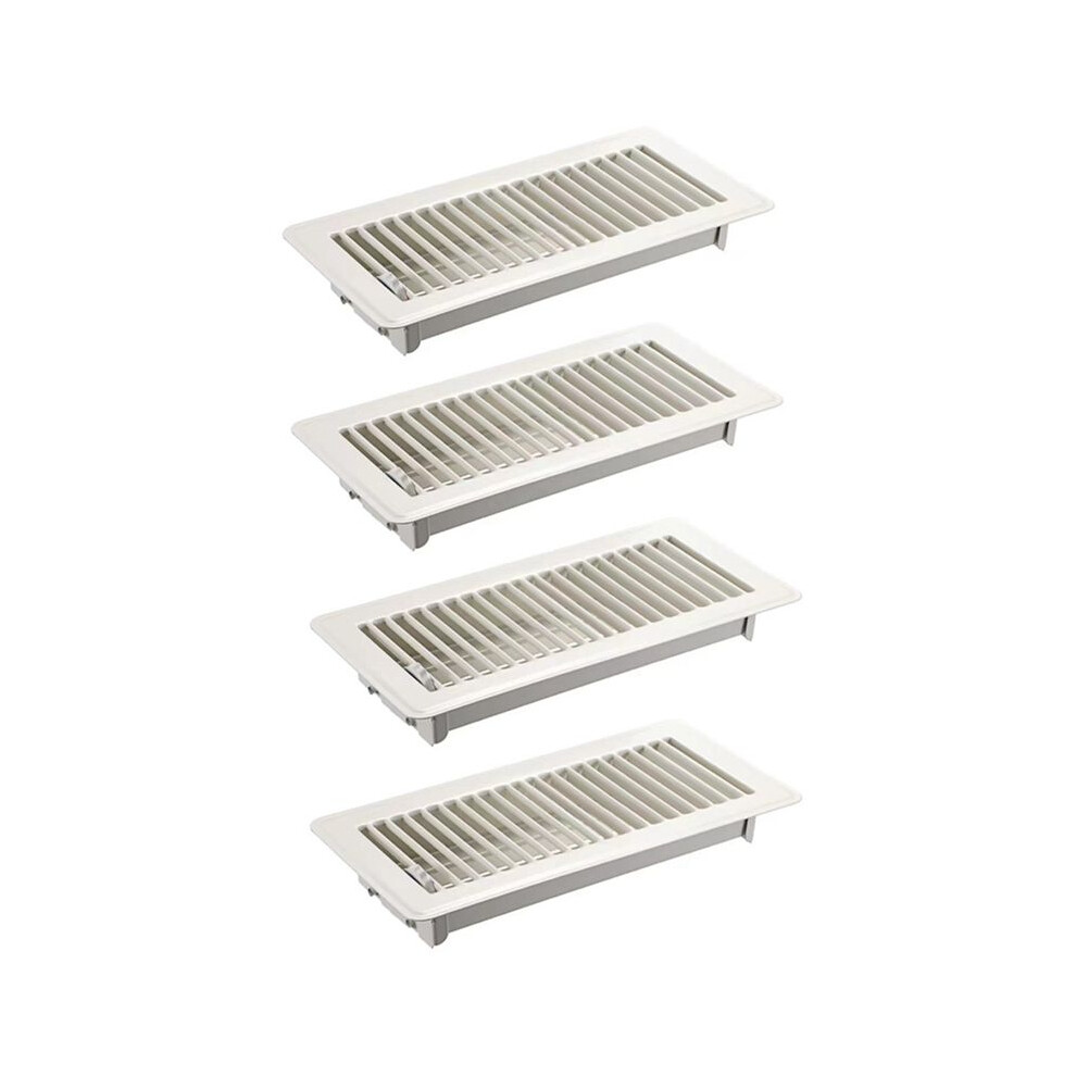 Floor Register,4Pack Floor Vent Covers For Home Floor Walkable Floor Grates Adjustable Air Vent Covers 4X10 Floor Vent 4714202304243