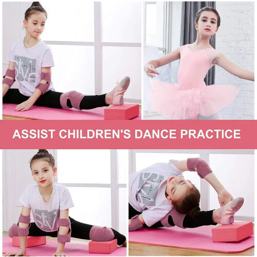 Yoga Building Blocks Pilates Bricks Exercise (Pink) 2