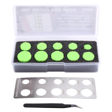 Kit de Estêncil de Vinil para Detector de de Carro 16-25 mm - Ferramentas de Molde de Corte de Precisão com Botão Redondo para Envoltório de